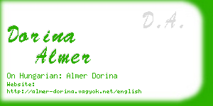 dorina almer business card